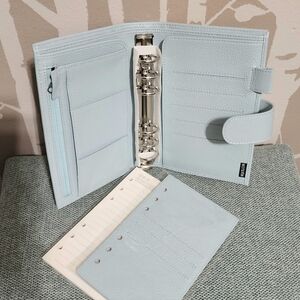 Moterm: Light Blue Leather Organizer Binder
